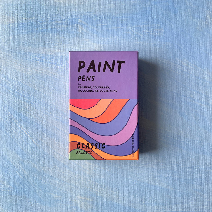 The Classic Palette Paint Pen Box - Acrylic Paint Pens (Set of 12)