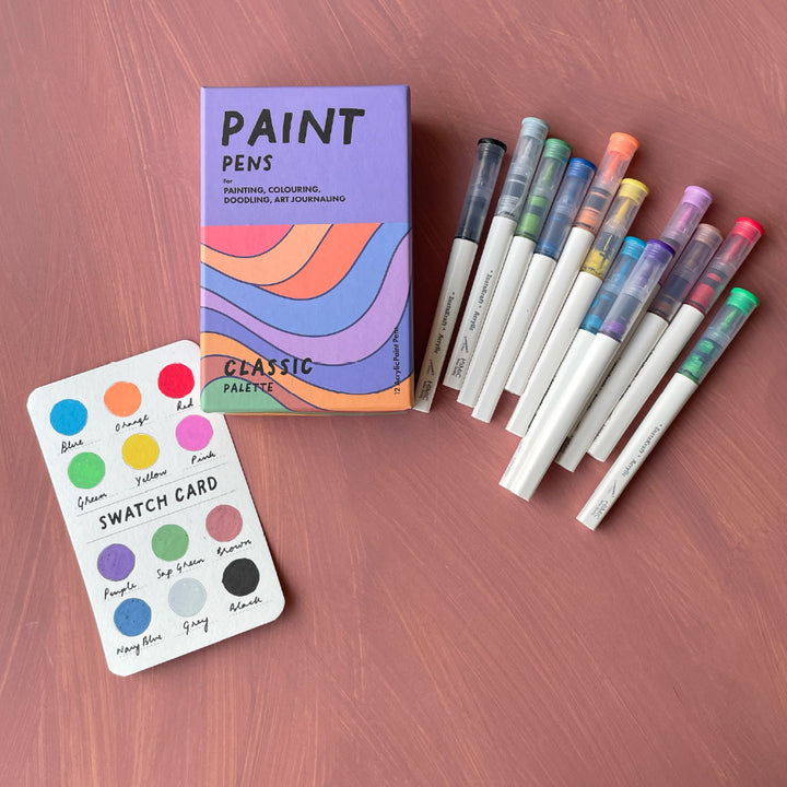 The Classic Palette Paint Pen Box - Acrylic Paint Pens (Set of 12)