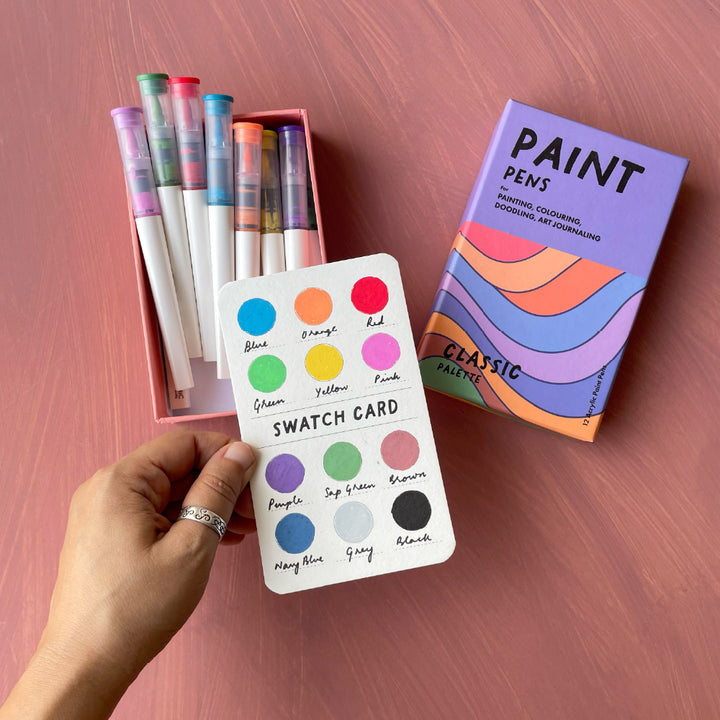 The Classic Palette Paint Pen Box - Acrylic Paint Pens (Set of 12)