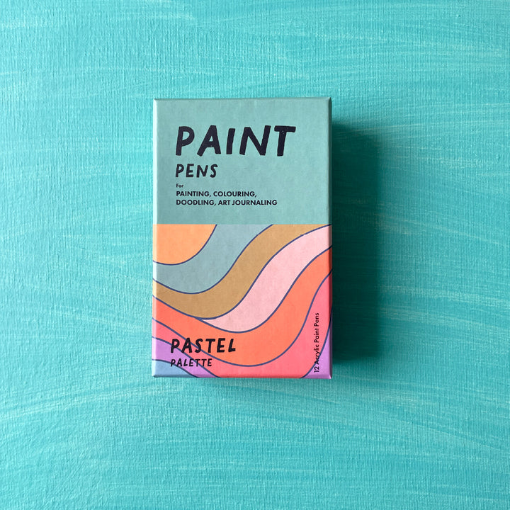 The Pastel Palette Paint Pen Box - Acrylic Paint Pens (Set of 12)