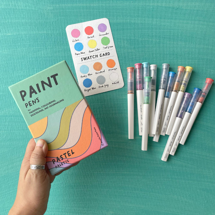 The Pastel Palette Paint Pen Box - Acrylic Paint Pens (Set of 12)