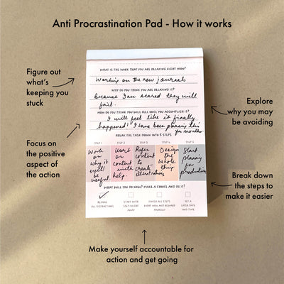 Get Unstuck - Anti Procrastination Journal Pad