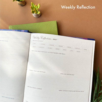 Daily Planner and Reflective Journal - Undated, 24 weeks