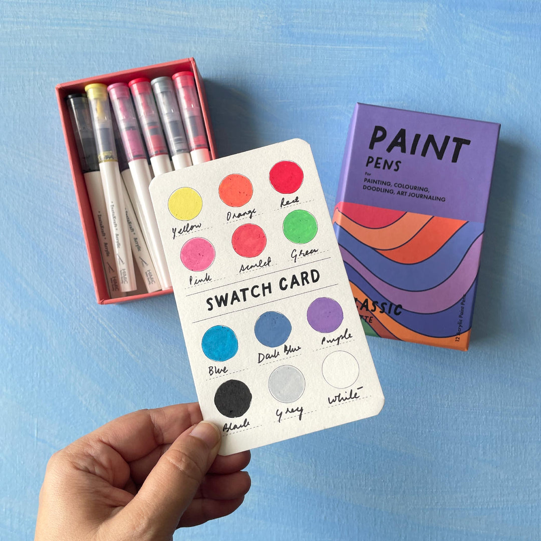 The Classic Palette Paint Pen Box - Acrylic Paint Pens (Set of 12)