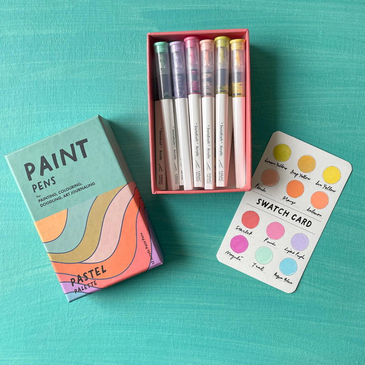 The Pastel Palette Paint Pen Box - Acrylic Paint Pens (Set of 12)