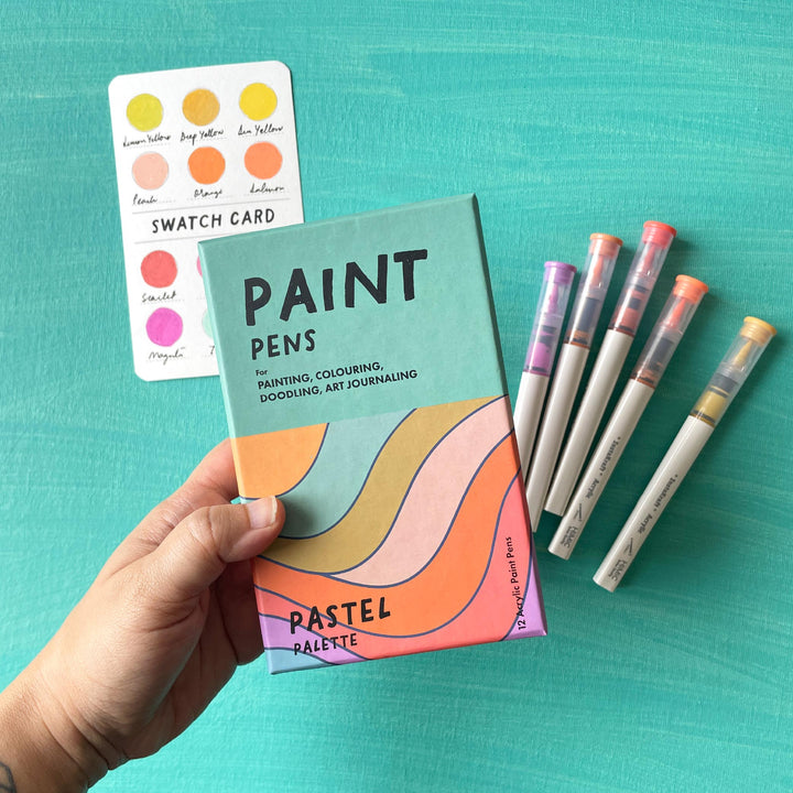 The Pastel Palette Paint Pen Box - Acrylic Paint Pens (Set of 12)