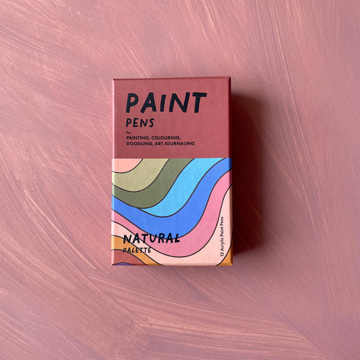 The Natural Palette Paint Pen Box - Acrylic Paint Pens (Set of 12)