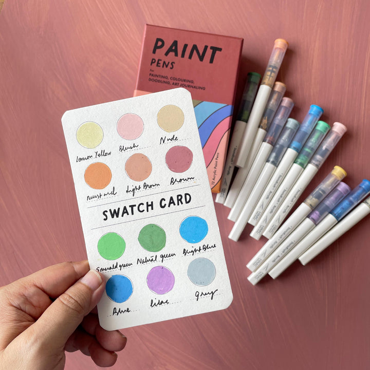 The Natural Palette Paint Pen Box - Acrylic Paint Pens (Set of 12)