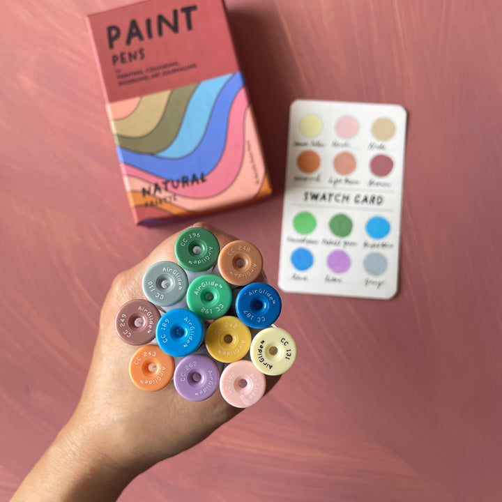 The Natural Palette Paint Pen Box - Acrylic Paint Pens (Set of 12)