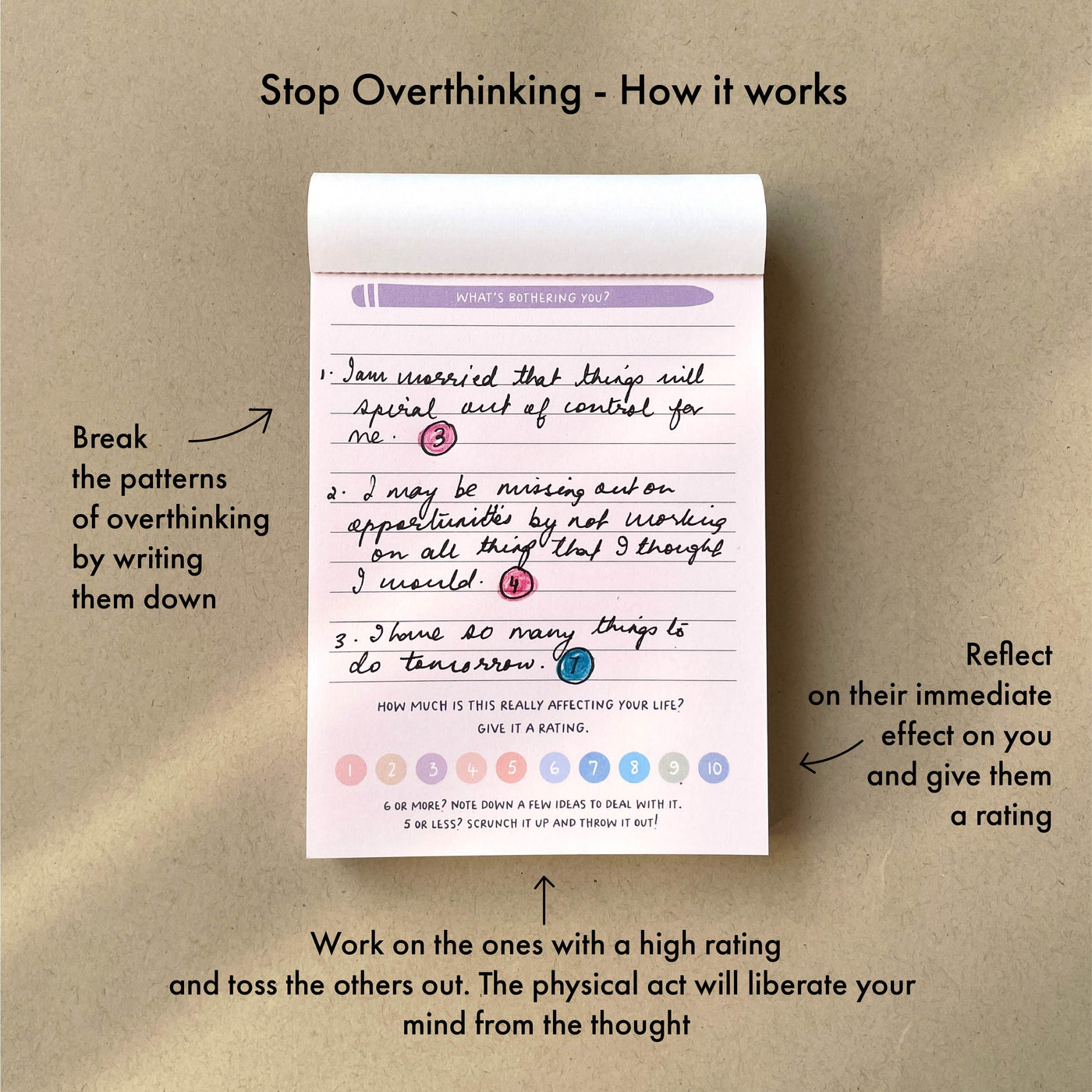 The Unworry Pad: Journal to stop Overthinking