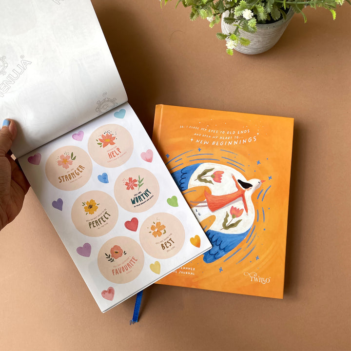 Soar Daily Planner cum Journal + Sticker Book